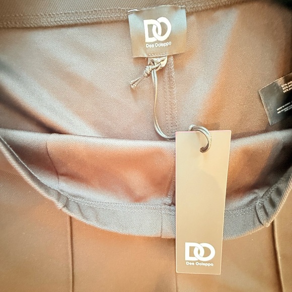 Dee Ocleppo Smooth Stretch Twill Black Flare Pants Seam Detail &Elegant DrapeNWT - Picture 8 of 14